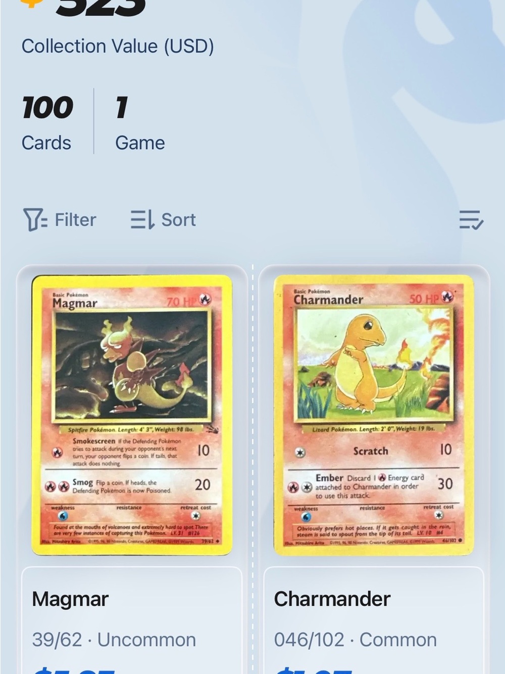 Set of 100 Pokémon Cards